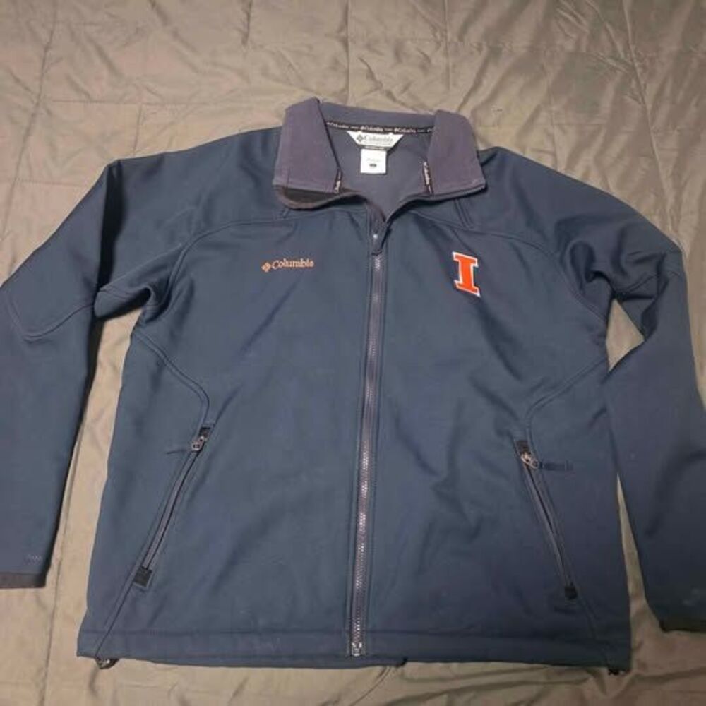 Columbia Illinois Fighting Illini Ascender II softshell full-zip jacket Large